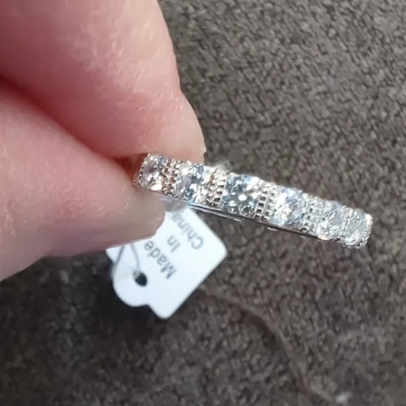 Vanna k By bella luce Band Sparkling Silver Ring - Picture 5 of 5